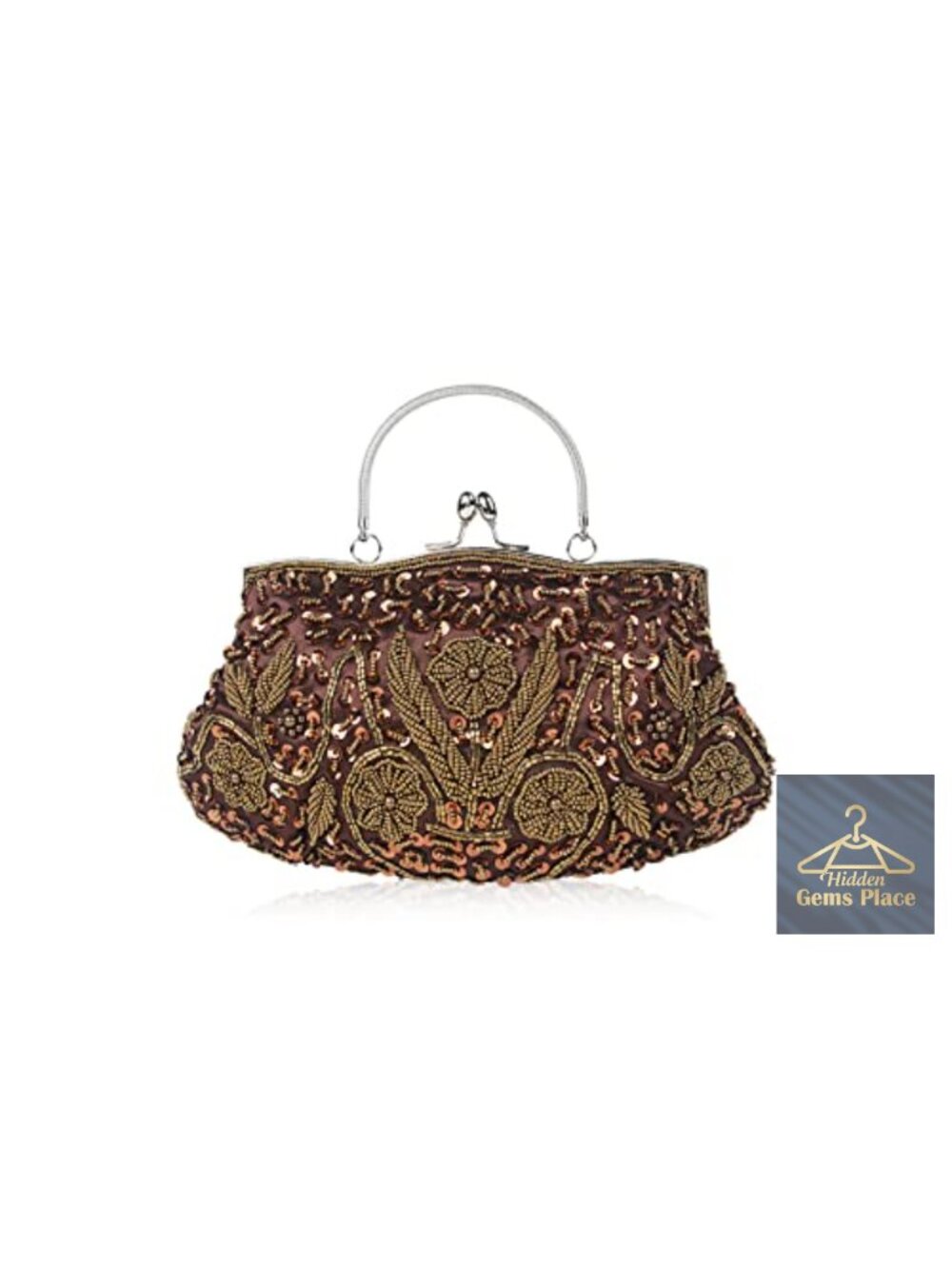 Vintage Beaded Sequin Clutch Evening Bag Handbag Bridal Purse